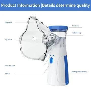 Portable Nebulizer Mesh Fine Mist USB Rechargeable Quiet Operation