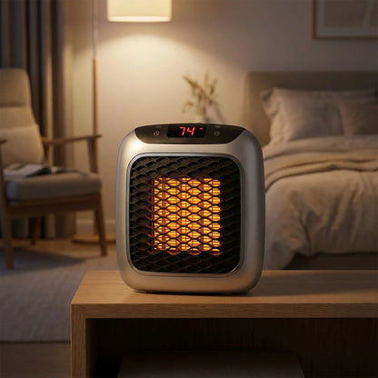 Portable Space Heater Rapid Heating Adjustable Thermostat Automatic Shut-Off