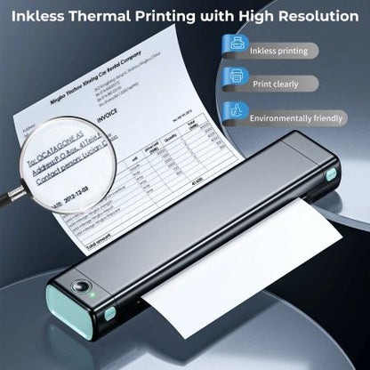 Portable Thermal Printer Wireless Letter-Size Inkless Printing