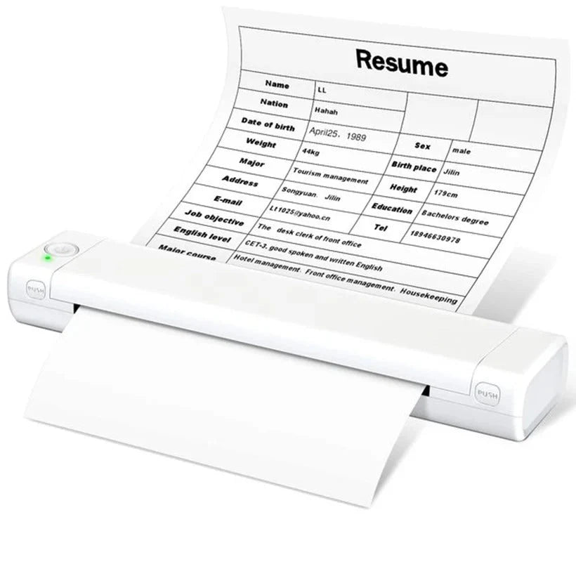 Portable Thermal Printer Wireless Letter-Size Inkless Printing