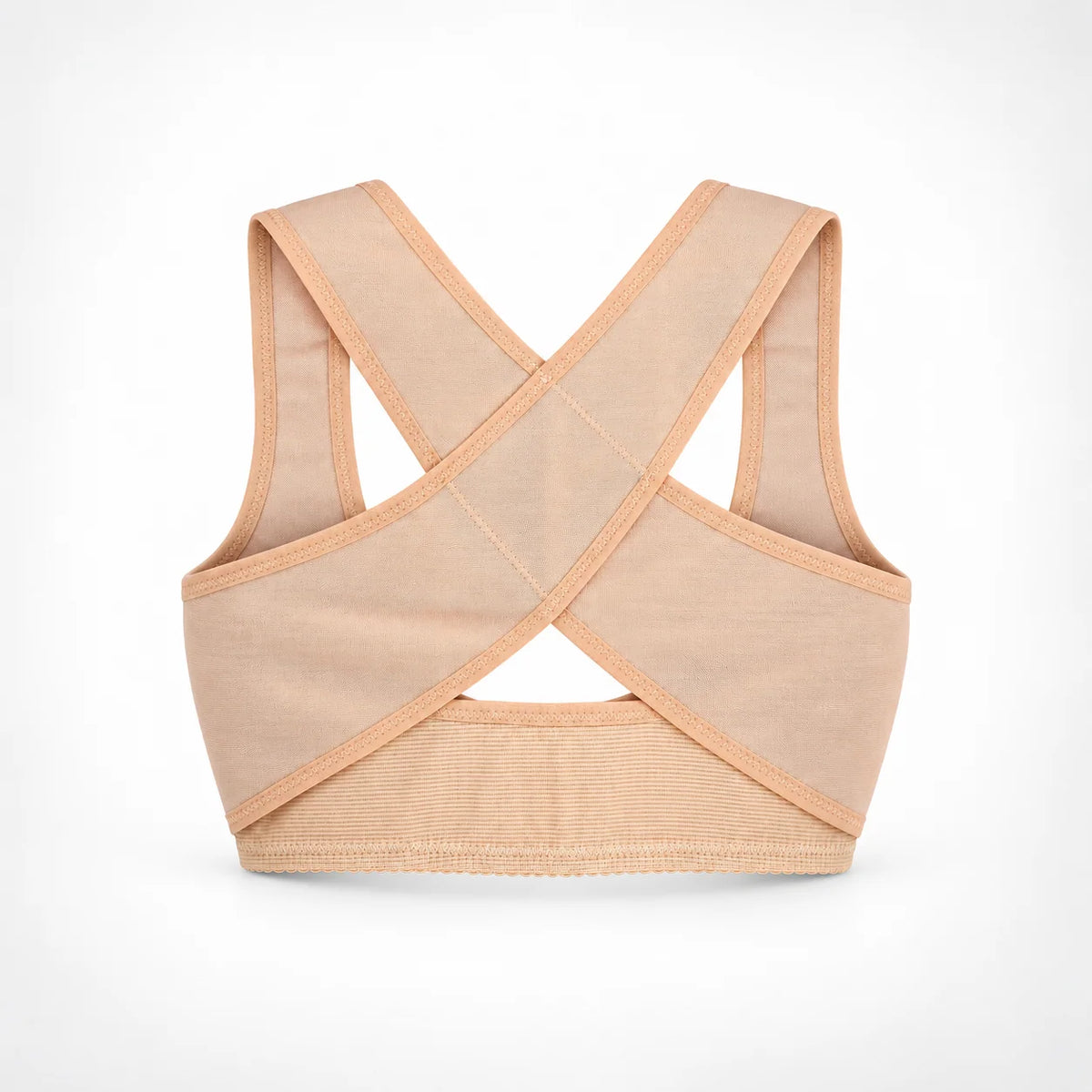 Posture Brace X-Shaped Back Support Adjustable Front Closure Sheer Fabric