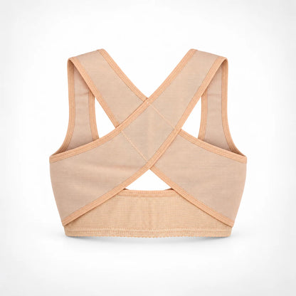 Posture Brace X-Shaped Back Support Adjustable Front Closure Sheer Fabric