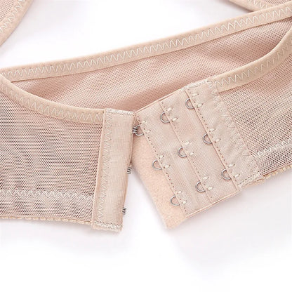Posture Brace X-Shaped Back Support Adjustable Front Closure Sheer Fabric