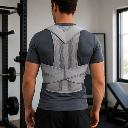 Posture Corrector Brace Adjustable Breathable Mesh Three-Zone Support