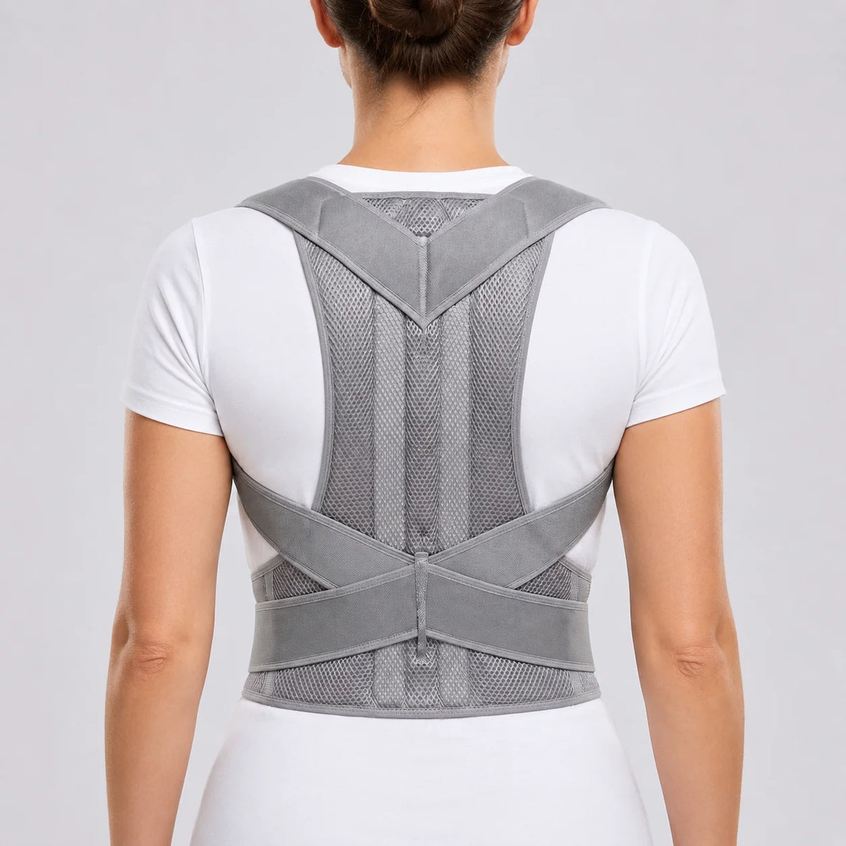 Posture Corrector Brace Adjustable Breathable Mesh Three-Zone Support