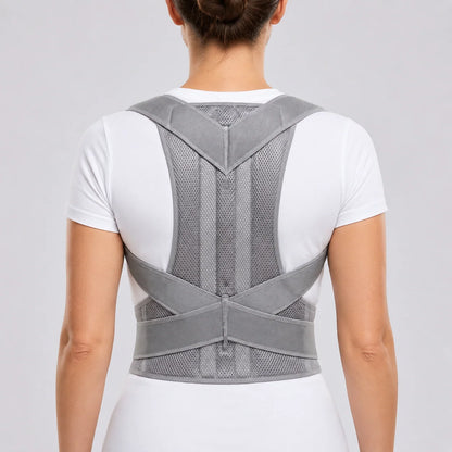 Posture Corrector Brace Adjustable Breathable Mesh Three-Zone Support