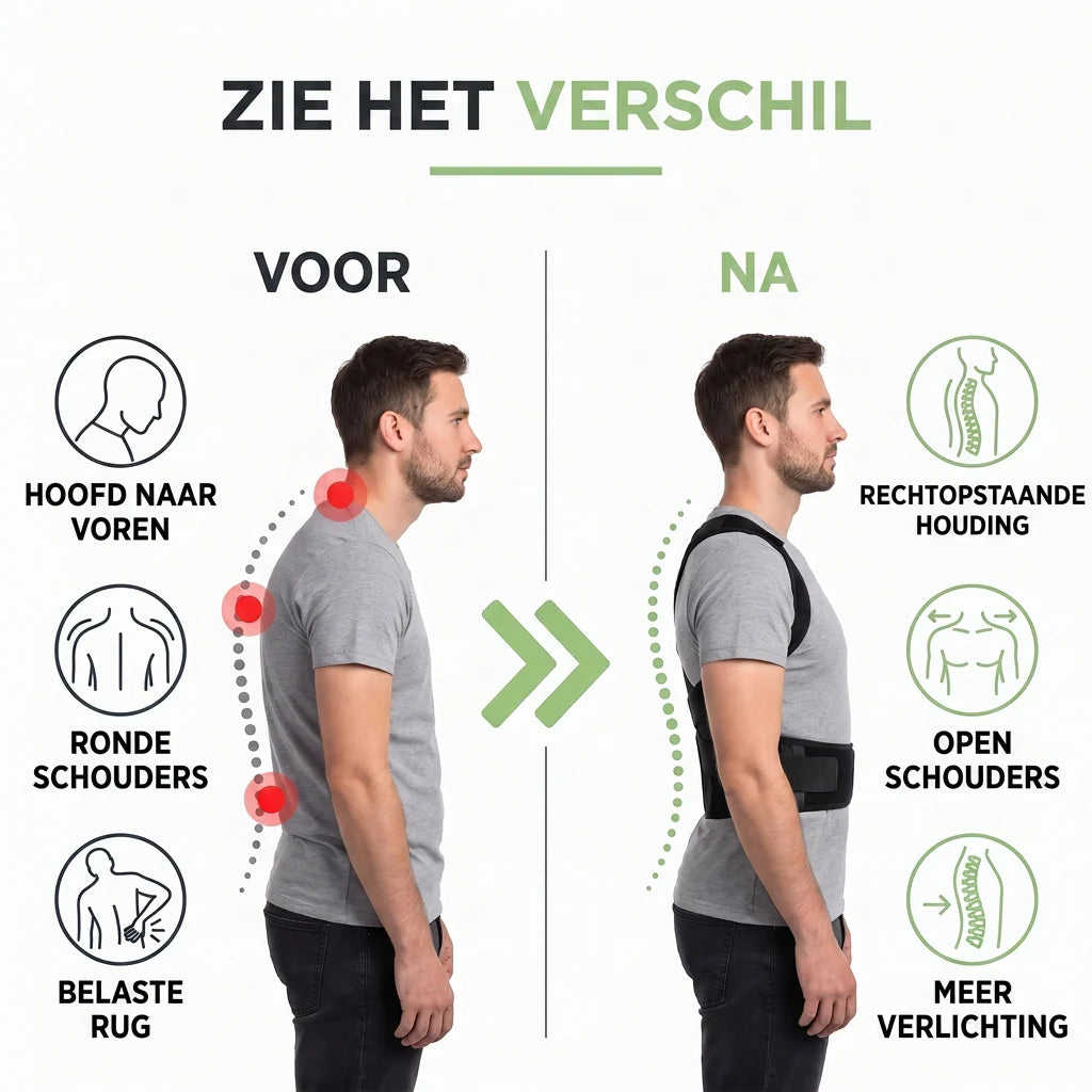 Posture Corrector Brace Adjustable Breathable Mesh Three-Zone Support