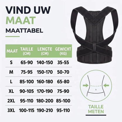 Posture Corrector Brace Adjustable Breathable Mesh Three-Zone Support