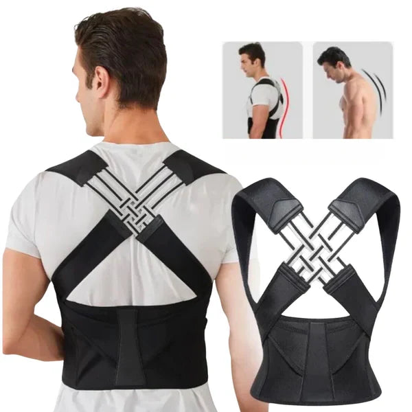 Posture Corrector Brace Adjustable Straps Discreet Wearable Support