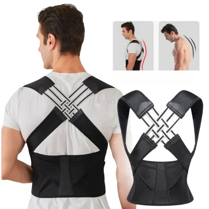 Posture Corrector Brace Adjustable Straps Discreet Wearable Support