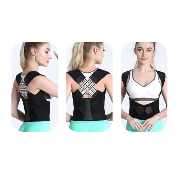Posture Corrector Brace Adjustable Straps Discreet Wearable Support