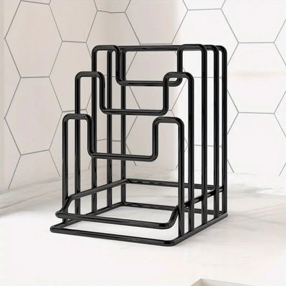 Pot Lid & Board Rack Tiered Metal Space-Saving