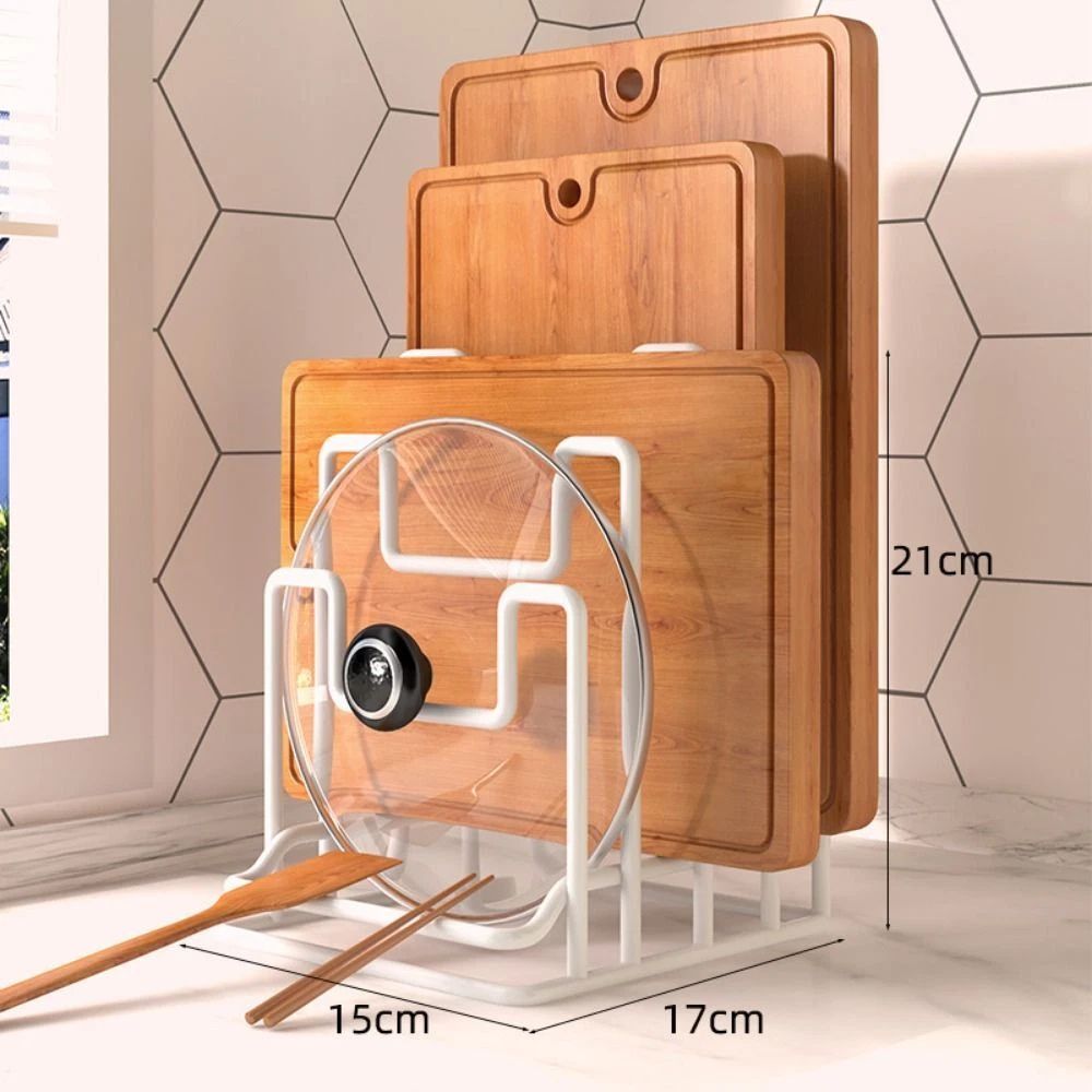 Pot Lid & Board Rack Tiered Metal Space-Saving