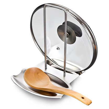 Pot Lid & Utensil Rack Stainless Steel Compact Organizer