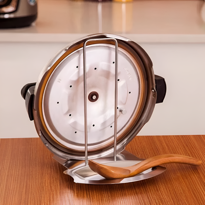 Pot Lid & Utensil Rack Stainless Steel Compact Organizer