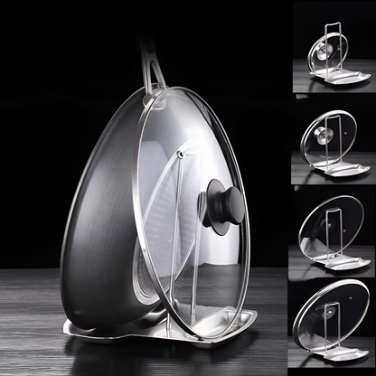 Pot Lid & Utensil Rack Stainless Steel Compact Organizer