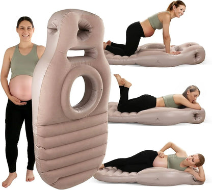 Pregnancy Pillow Center Belly Cutout Dual Adjustable Air Chambers