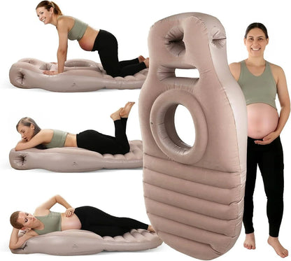 Pregnancy Pillow Center Belly Cutout Dual Adjustable Air Chambers
