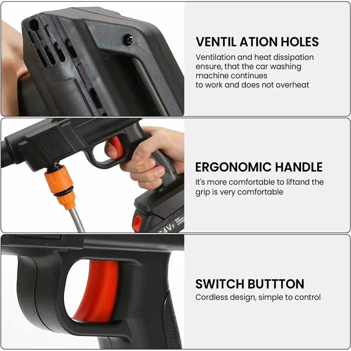 Pressure Washer Cordless 32,343 PSI 16.4 Ft Hose