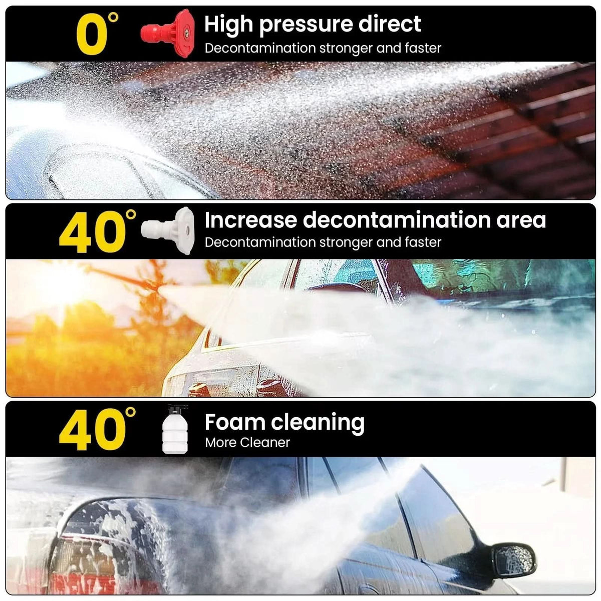 Pressure Washer Cordless 32,343 PSI 16.4 Ft Hose