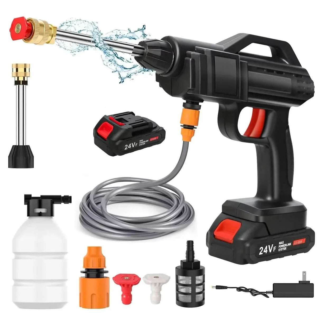 Pressure Washer Cordless 32,343 PSI 16.4 Ft Hose