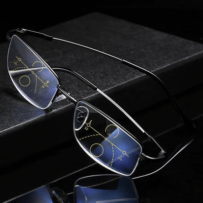 Progressive Glasses Light-Adaptive Anti-Glare Lenses