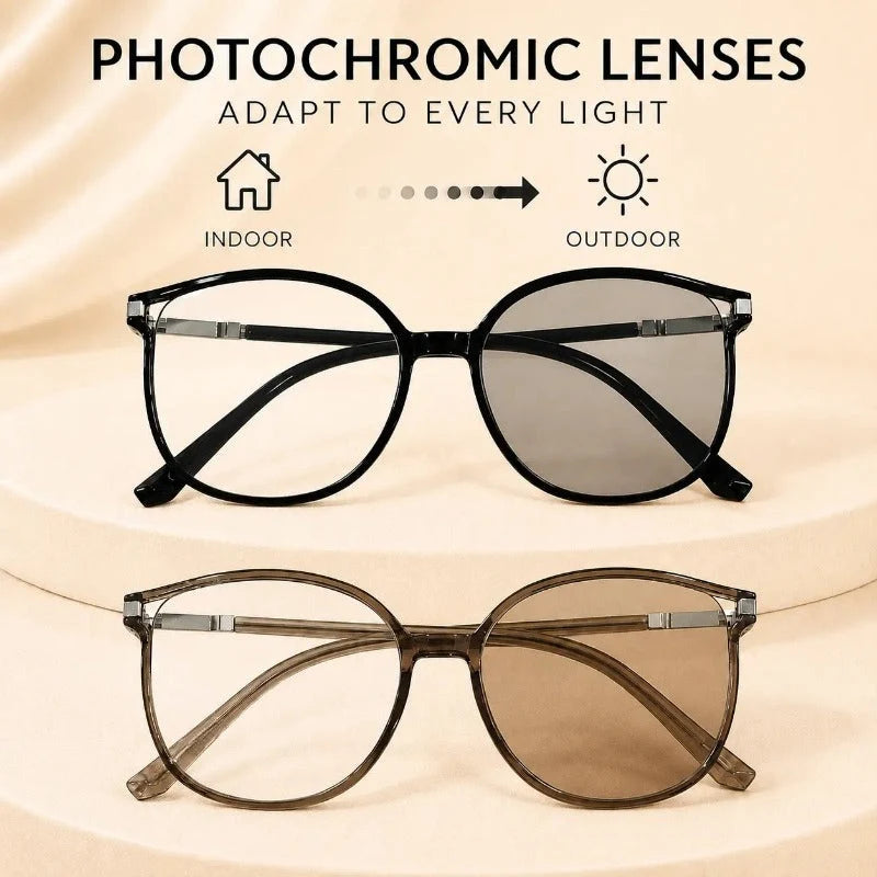 Progressive Reading Glasses Photochromic Blue Light & UV Protection