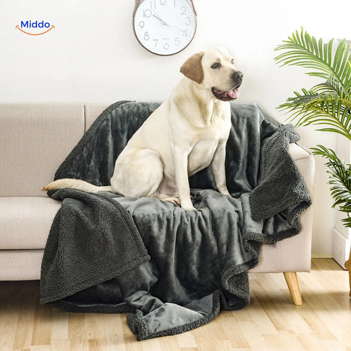 Protective Blanket Waterproof Cotton Velour Machine-Washable