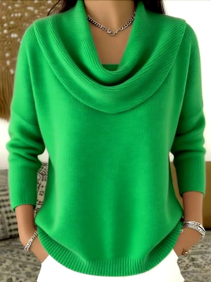 Pullover Sweater Thick Warm Loose Fit Long Sleeve