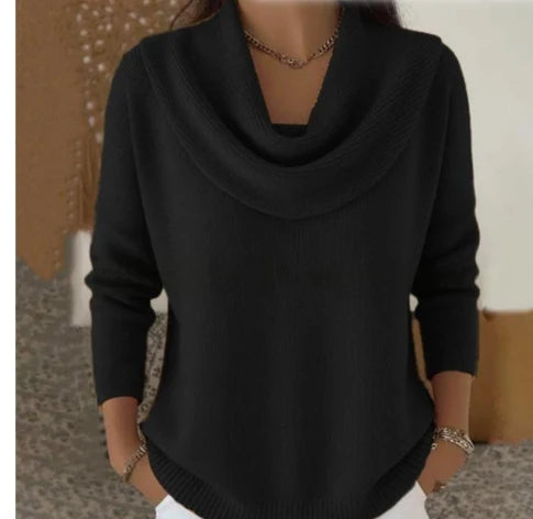 Pullover Sweater Thick Warm Loose Fit Long Sleeve