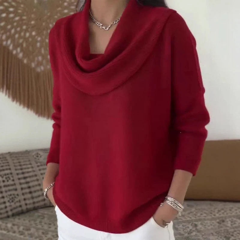 Pullover Sweater Thick Warm Loose Fit Long Sleeve