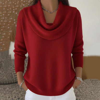 Pullover Sweater Thick Warm Loose Fit Long Sleeve