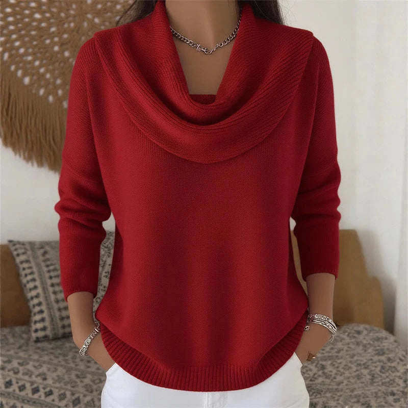 Pullover Sweater Thick Warm Loose Fit Long Sleeve