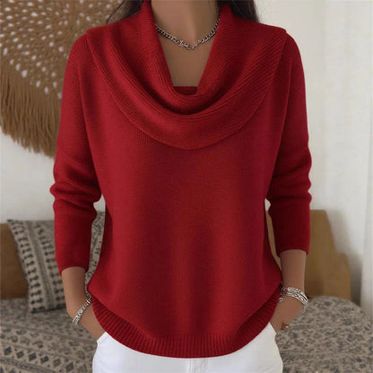 Pullover Sweater Thick Warm Loose Fit Long Sleeve