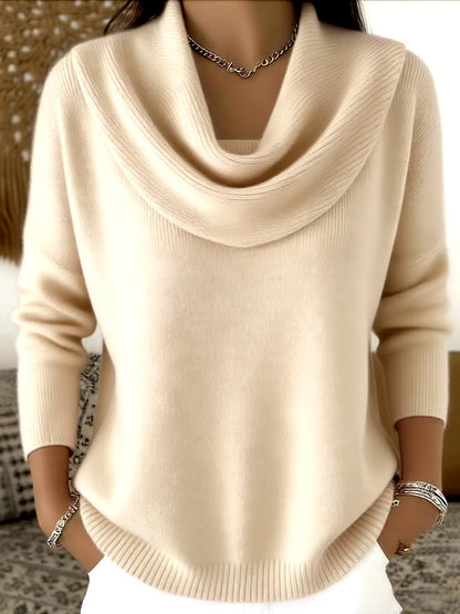 Pullover Sweater Thick Warm Loose Fit Long Sleeve