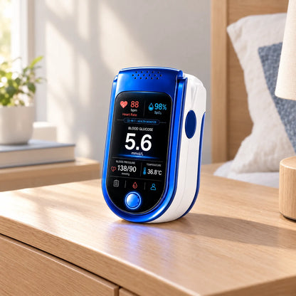 Pulse Oximeter Clear Digital Display Past Reading Logs