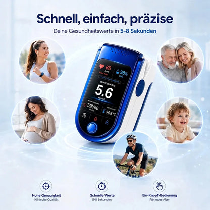 Pulse Oximeter Clear Digital Display Past Reading Logs