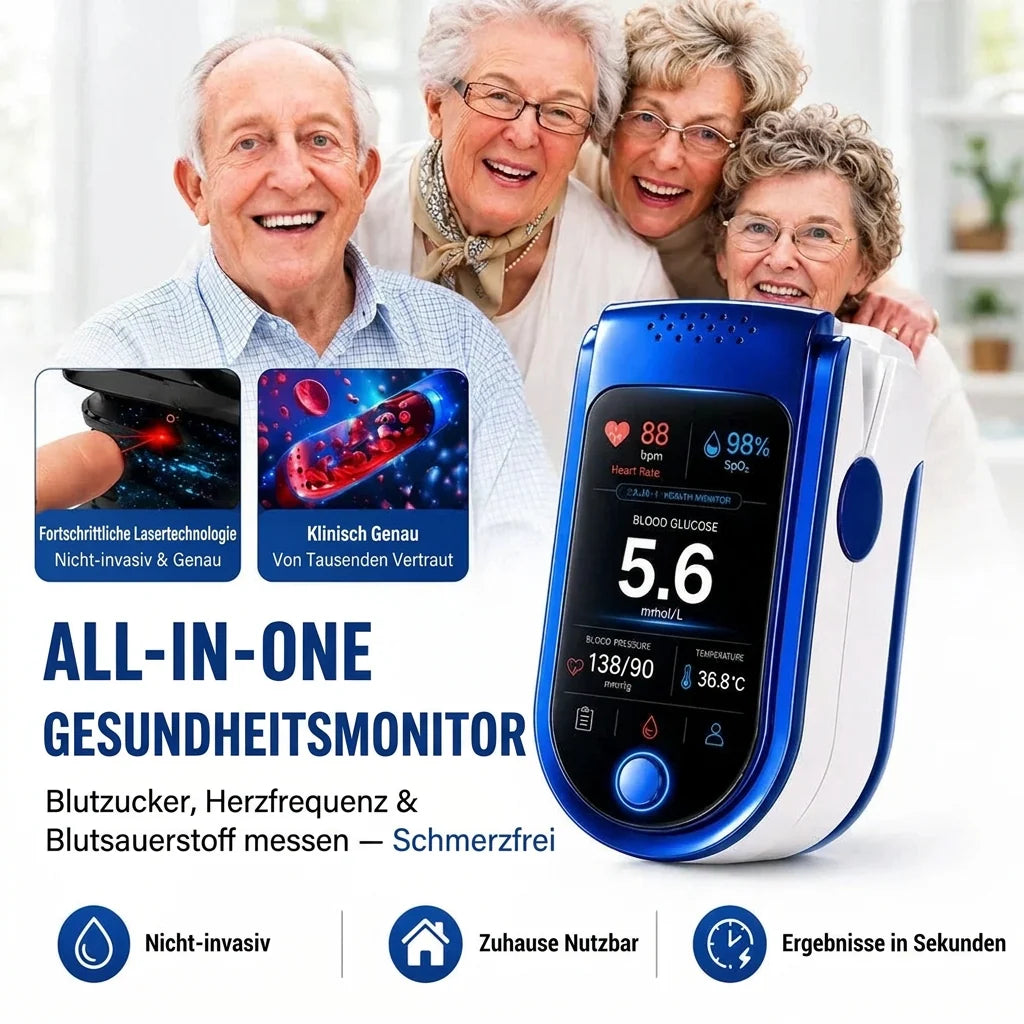 Pulse Oximeter Clear Digital Display Past Reading Logs