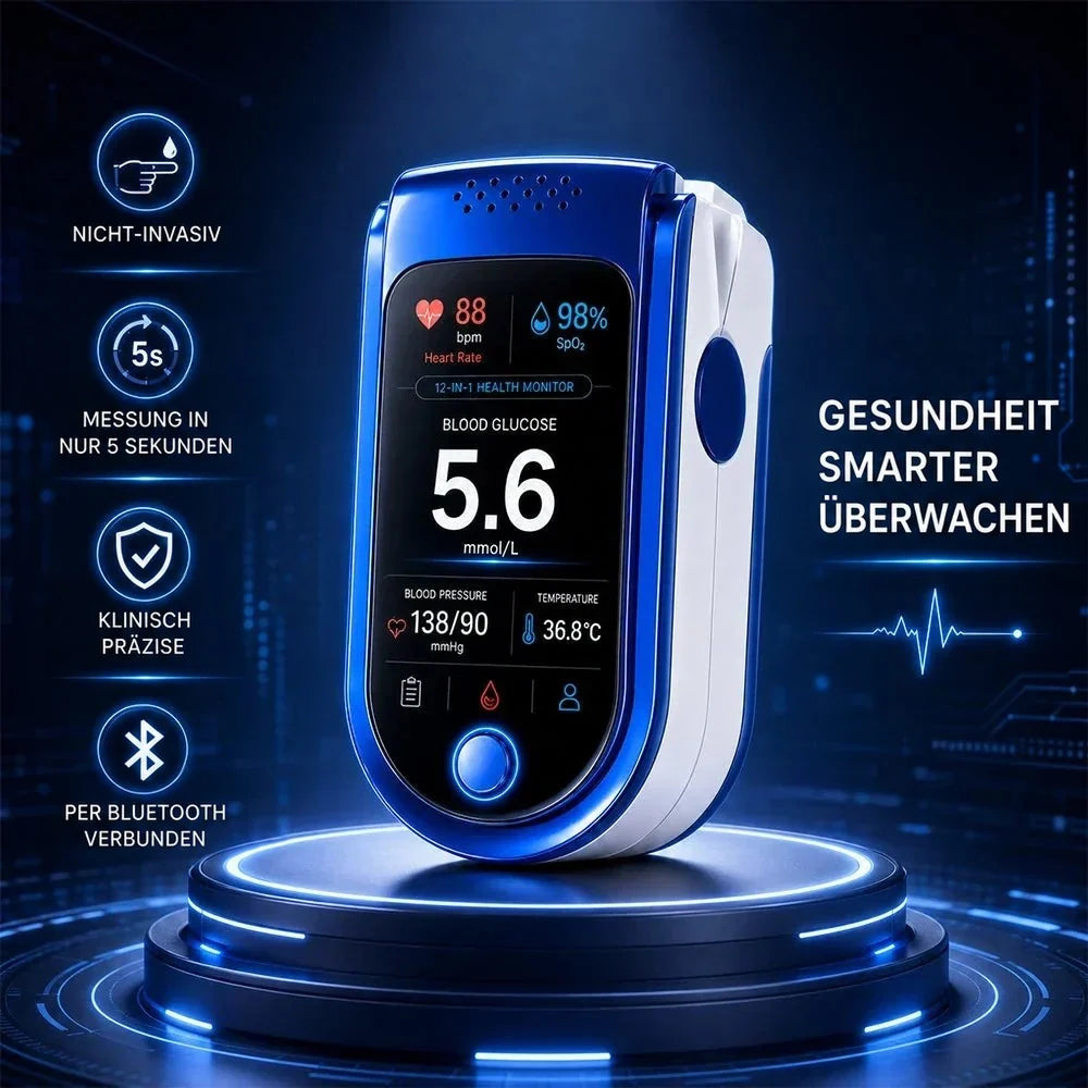 Pulse Oximeter Clear Digital Display Past Reading Logs