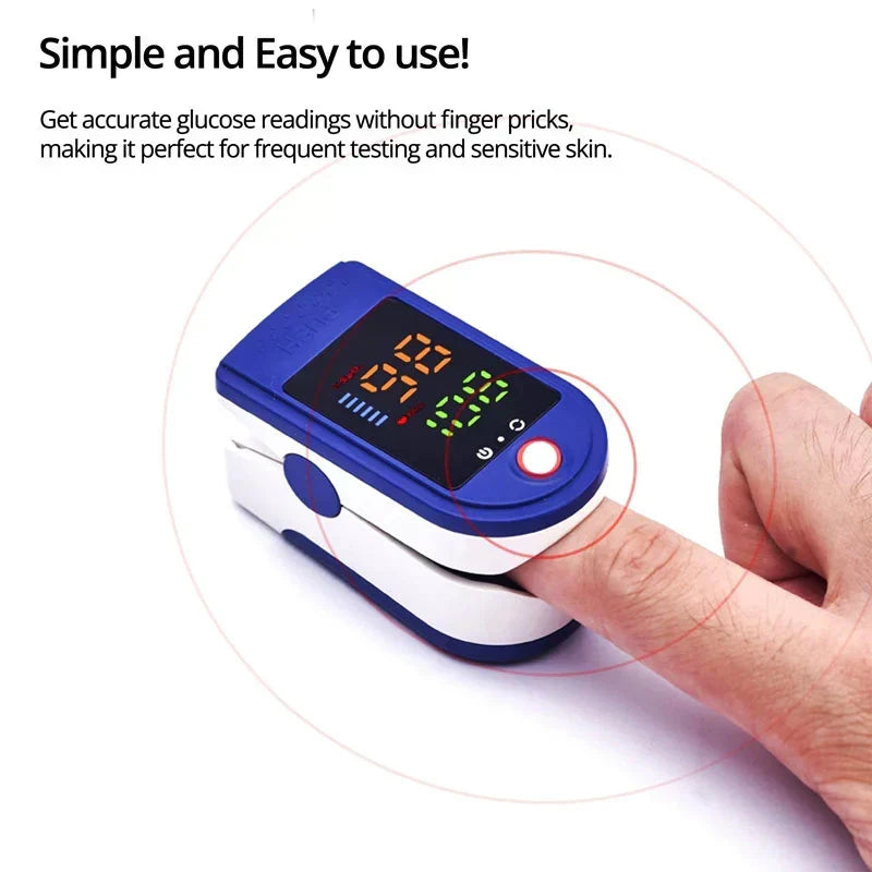 Pulse Oximeter Fingertip Sensor HD LED Display Portable Design
