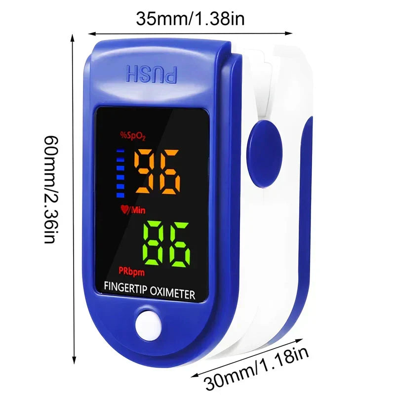 Pulse Oximeter Fingertip Sensor HD LED Display Portable Design