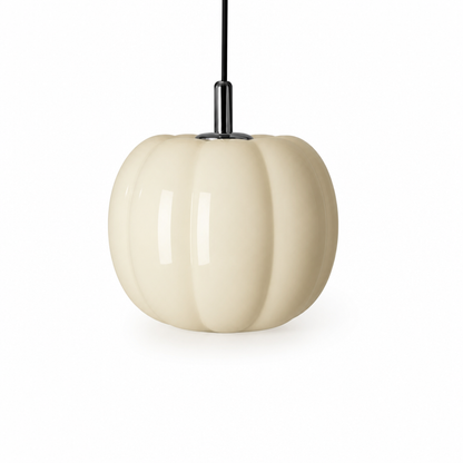 Pumpkin-Shaped Macaron Glass Pendant Light (20cm)
