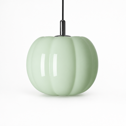 Pumpkin-Shaped Macaron Glass Pendant Light (20cm)