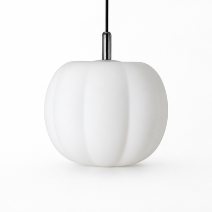 Pumpkin-Shaped Macaron Glass Pendant Light (20cm)
