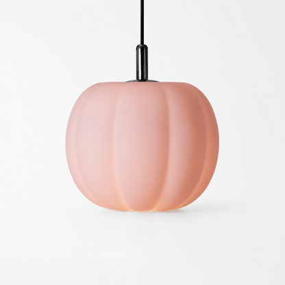 Pumpkin-Shaped Macaron Glass Pendant Light (20cm)