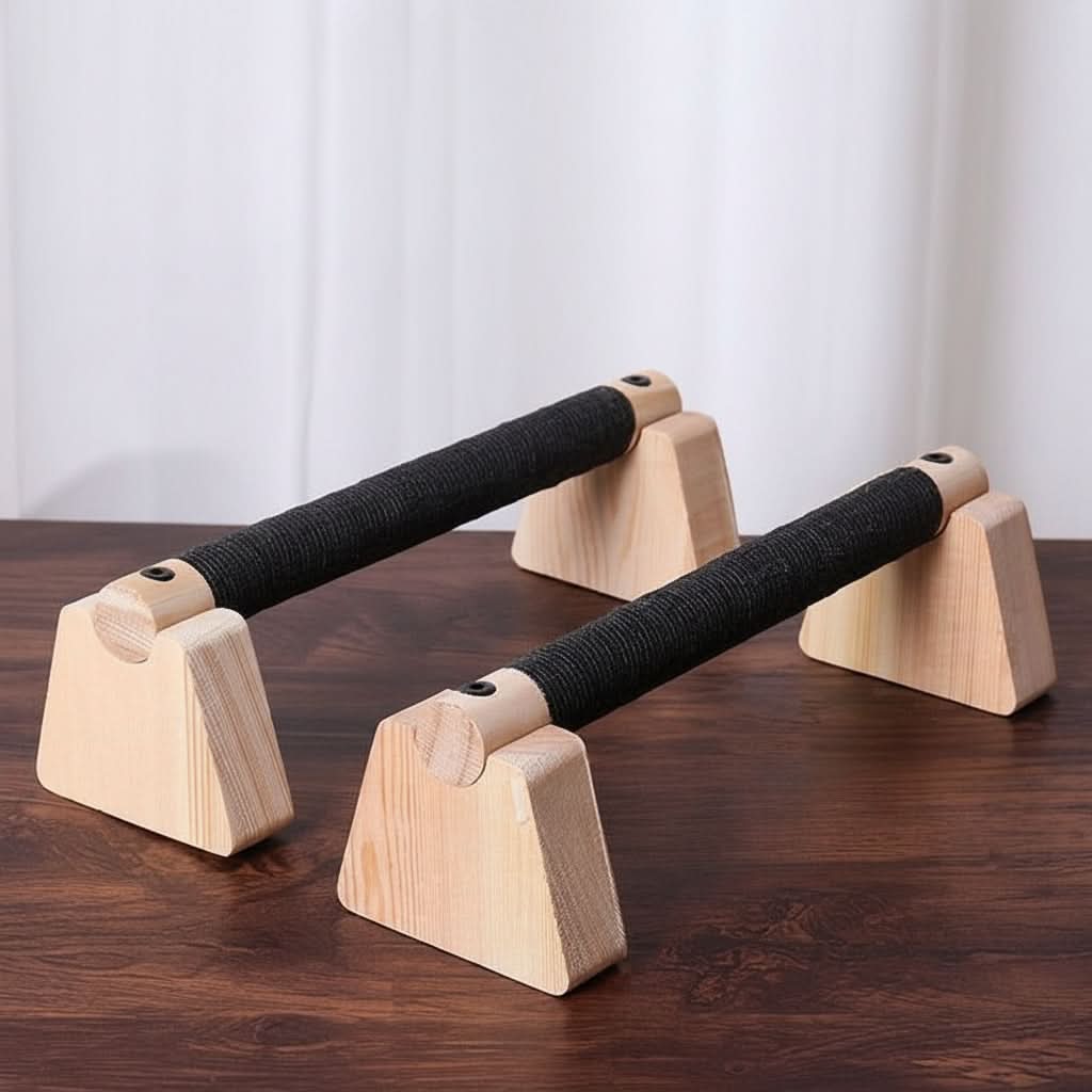 Push-Up Bars Wooden Stable Set of 2