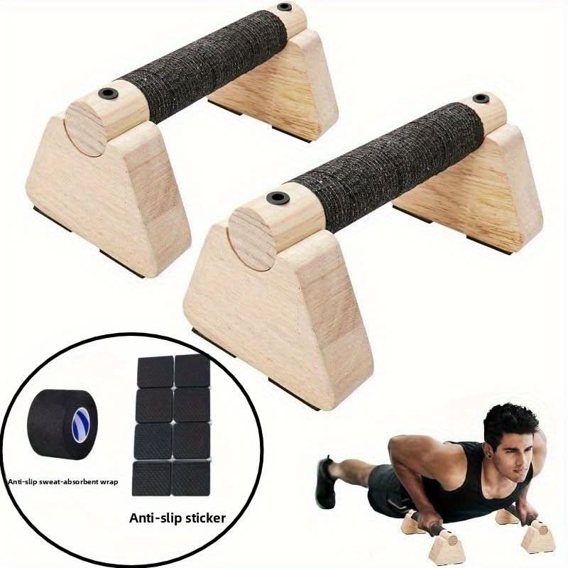Push-Up Bars Wooden Stable Set of 2