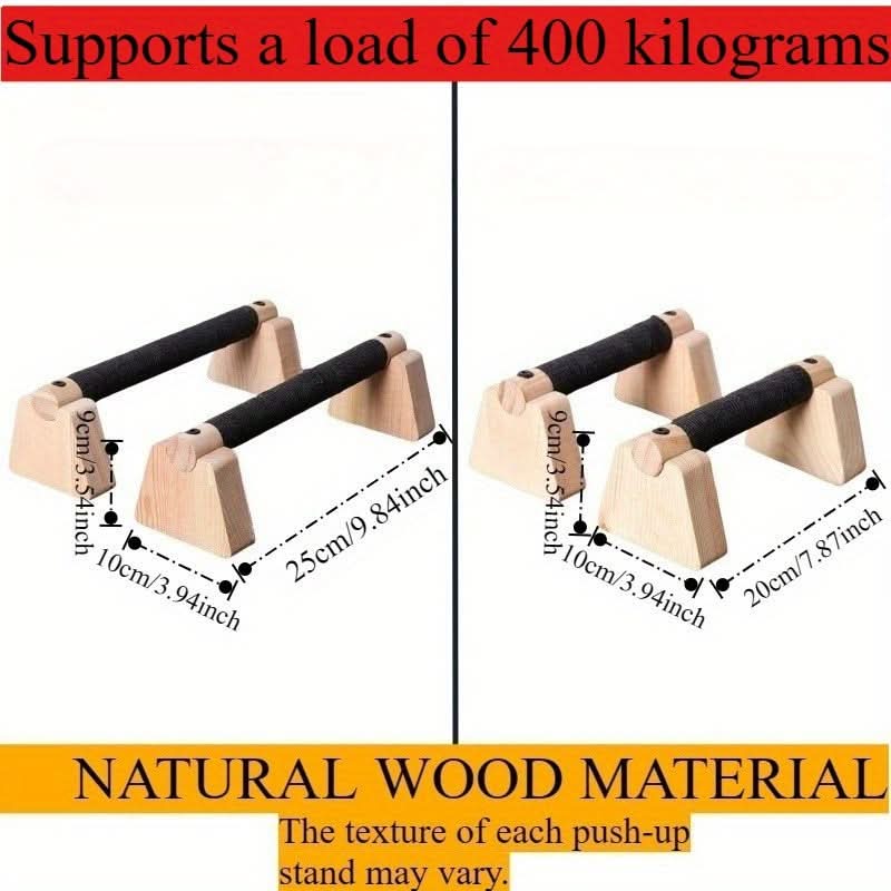 Push-Up Bars Wooden Stable Set of 2