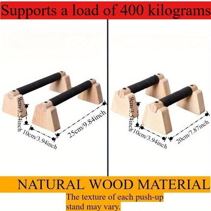 Push-Up Bars Wooden Stable Set of 2