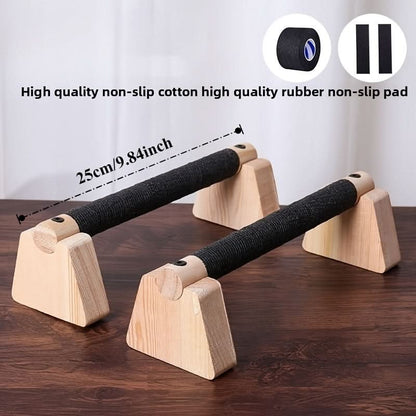 Push-Up Bars Wooden Stable Set of 2